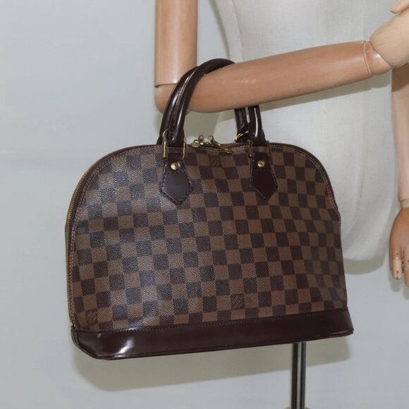 LOUIS VUITTON Damier Ebene Alma Hand Bag N51131 LV Auth - Picture 1 of 16